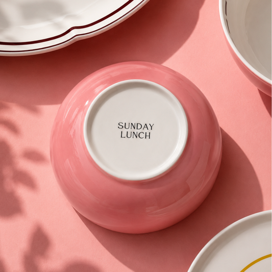 Round Serving Plate and Bowl Set